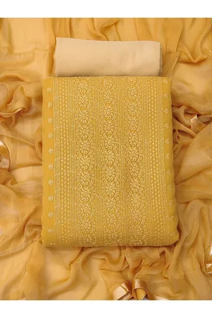 MANVAA Ethnic Motifs Embroidered Unstitched Dress Material