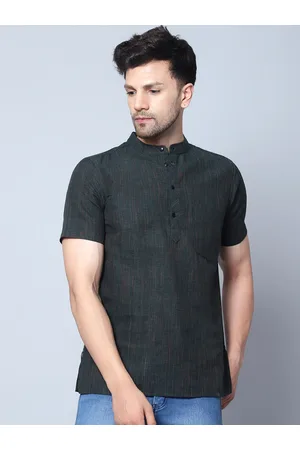 Latest Chikan Garments Band Collar Straight Kurta
