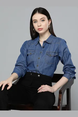 Chemistry Women Original Opaque Denim Casual Shirt