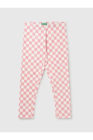 Benetton Girls Checked Ankle Length Leggings