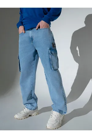 Hubberholme Men Clean Look Mid-Rise Relaxed Fit Pure Cotton Jeans