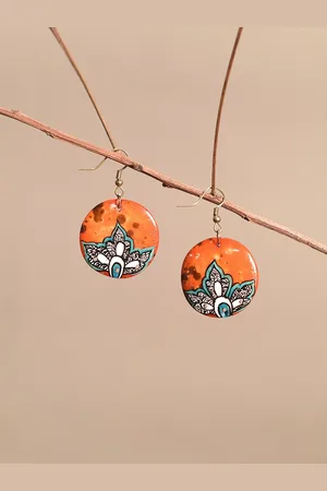 Aakriti Art Creations Brass-Plated Contemporary Drop Earrings