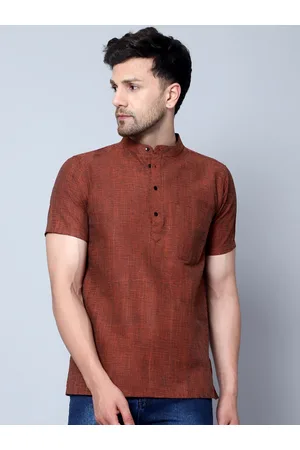 Latest Chikan Garments Striped Woven Design Kurta