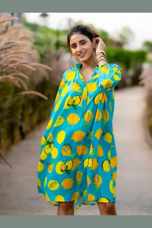 Ambraee Floral Printed A-Line Dress