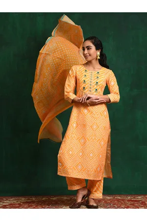 Kiana Bandhani Vol 4 Kurti with Pant Rayon Catalog 8 Pcs - Suratfabric.com