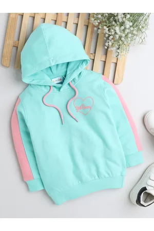 BUMZEE Girls Hooded Cotton Sweatshirt