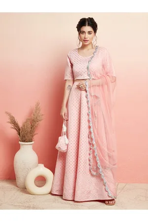 AKS Geometric Woven Design Ready to Wear Lehenga & Blouse With Dupatta