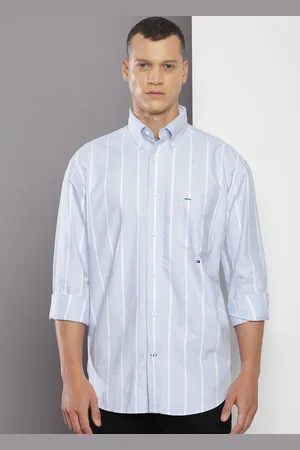 Tommy Hilfiger Button-Down Collar Long Sleeves Boxy Striped Casual Shirt