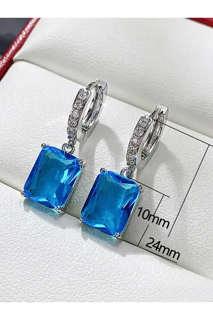 Designs & You Silver-Plated Square Shaped Drop Earrings