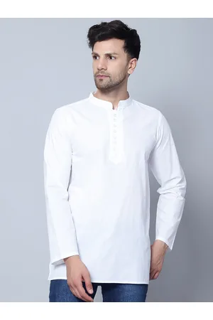 Latest Chikan Garments Mandarin Collar Long Sleeve Straight Kurta