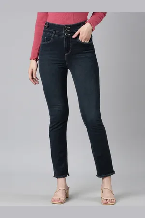 SHOWOFF Women Jean Straight Fit Light Fade Stretchable Clean Look Cotton Jeans