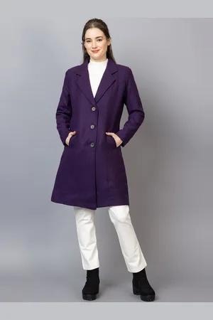 CHKOKKO Notched Lapel Collar Winter Wear Overcoat