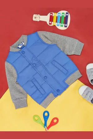 Pantaloons Boys Mock Collar Cotton Padded Jacket