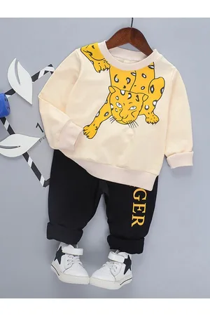 Googo Gaaga Boys Printed Pure Cotton Sweatshirt With Trouser