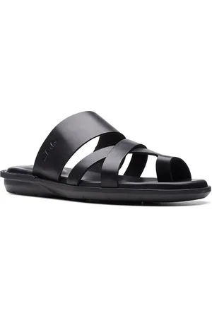 Clarks Men Leather One Toe Comfort Sandals