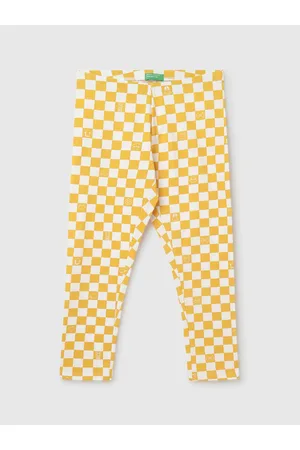Benetton Girls Checked Ankle Length Leggings