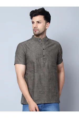 Latest Chikan Garments Striped Woven Design Kurta