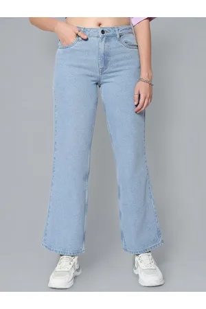 Flying Machine Women Blue Straight Fit Clean Look Jeans
