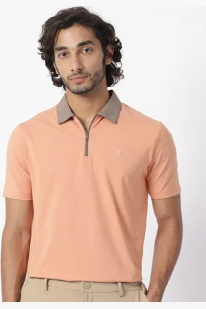 RARE RABBIT Men Panet Regular Fit Polo Collar Cotton T-Shirt