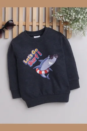 BUMZEE Boys Graphic Printed Cotton Pullover Sweatshirt