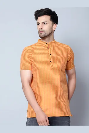 Latest Chikan Garments Striped Straight Kurta