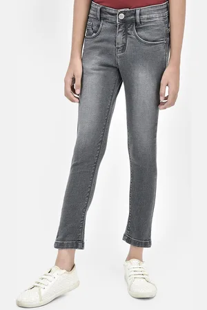 Crimsoune Club Girls Skinny Fit Clean Look Heavy Fade Stretchable Jeans