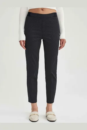 DeFacto Women Printed Mid Rise Cotton Trousers