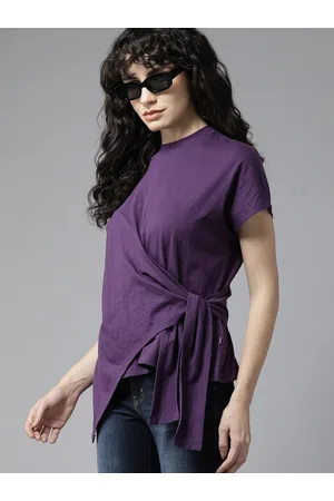 Roadster The Lifestyle Co. Tie-Up Detail Extended Sleeves T-shirt