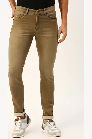 HJ HASASI Men Slim Fit Mid Rise Pure Cotton Jeans