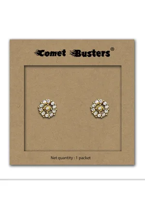 Comet Busters Circular Stone Studs Non Piercing Ear Stickers