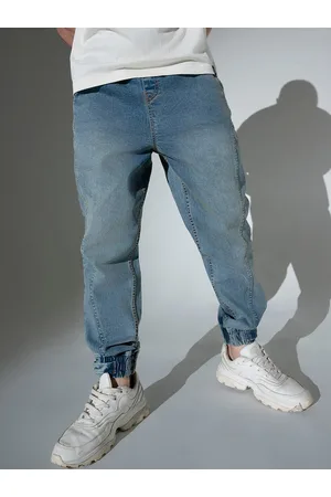 Hubberholme Men Relaxed Fit Mid-Rise Slash Knee Light Fade Stretchable Jeans