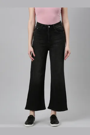 SHOWOFF Women Jean Wide Leg Light Fade Stretchable Clean Look Cotton Jeans