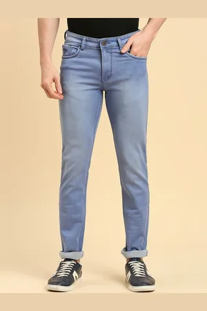 HJ HASASI Men Slim Fit Heavy Fade Pure Cotton Jeans