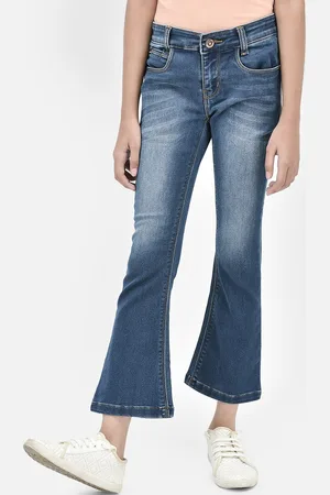Crimsoune Club Girls Bootcut Heavy Fade Clean Look Stretchable Jeans