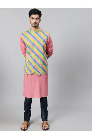 AKS Mandarin Collar Kurta With Nehru Jacket