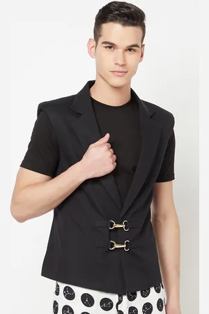 Crimsoune Club Notched Lapel Cotton Single-Breasted Blazer