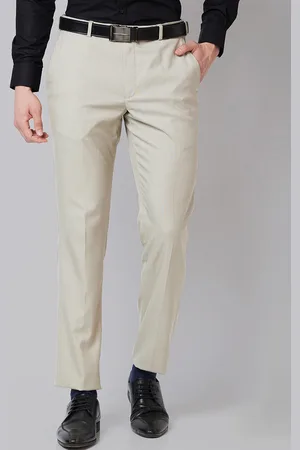 Buy Park Avenue Grey Regular Fit Pleated Trousers for Men's Online @ Tata  CLiQ