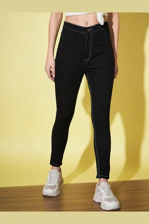 BAESD Women Skinny Fit High-Rise Stretchable Cotton Jeans