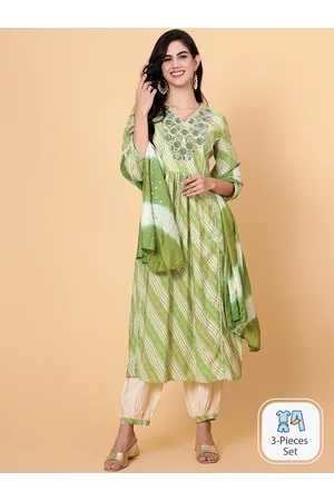 Bani Women Ethnic Motifs Printed Pure Cotton Straight Kurta & Salwar With Dupatta