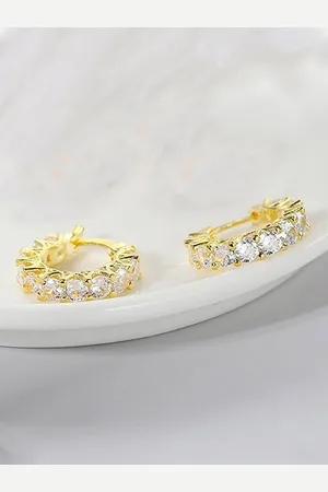 Designs & You Gold-Plated Contemporary Hoop Earrings