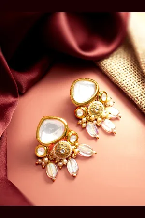 Aadita Gold-plated Geometric Drop Earrings