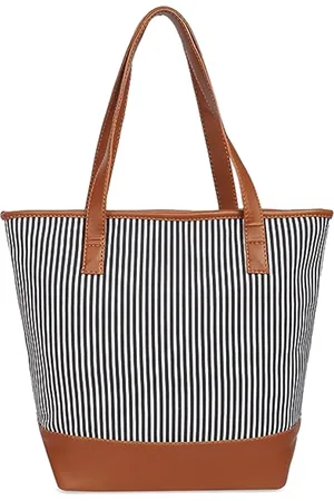 Anouk Striped Oversized Structured Shoulder Bag