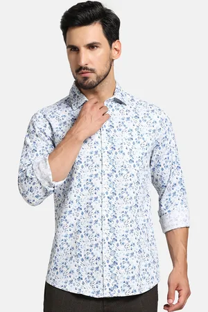 Blackberrys Floral Printed Straight Slim Fit Casual Shirt