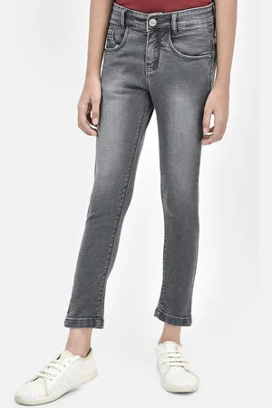 Crimsoune Club Girls Skinny Fit Clean Look Heavy Fade Stretchable Jeans