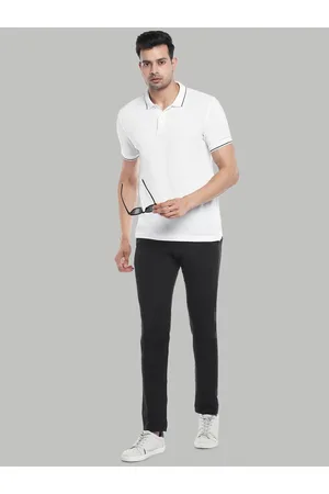 Pantaloons Men White Polo Collar Outdoor T-shirt