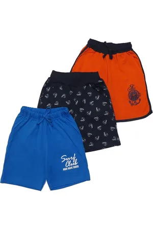 Clothe Funn Boys Pack Of 3 Graphic Printed Cotton Shorts