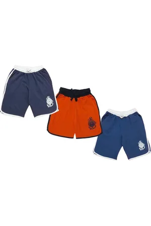 Clothe Funn Boys Pack Of 3 Mid Rise Cotton Shorts
