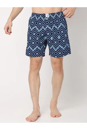 SPYKAR Men Printed Mid-Rise Regular Fit Lounge Shorts