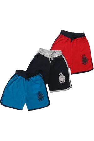 Clothe Funn Boys Pack Of 3 Graphic Printed Cotton Shorts