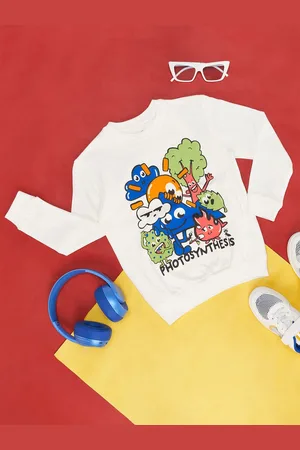 Pantaloons Boys Graphic Printed Cotton Pullover Sweatshirt